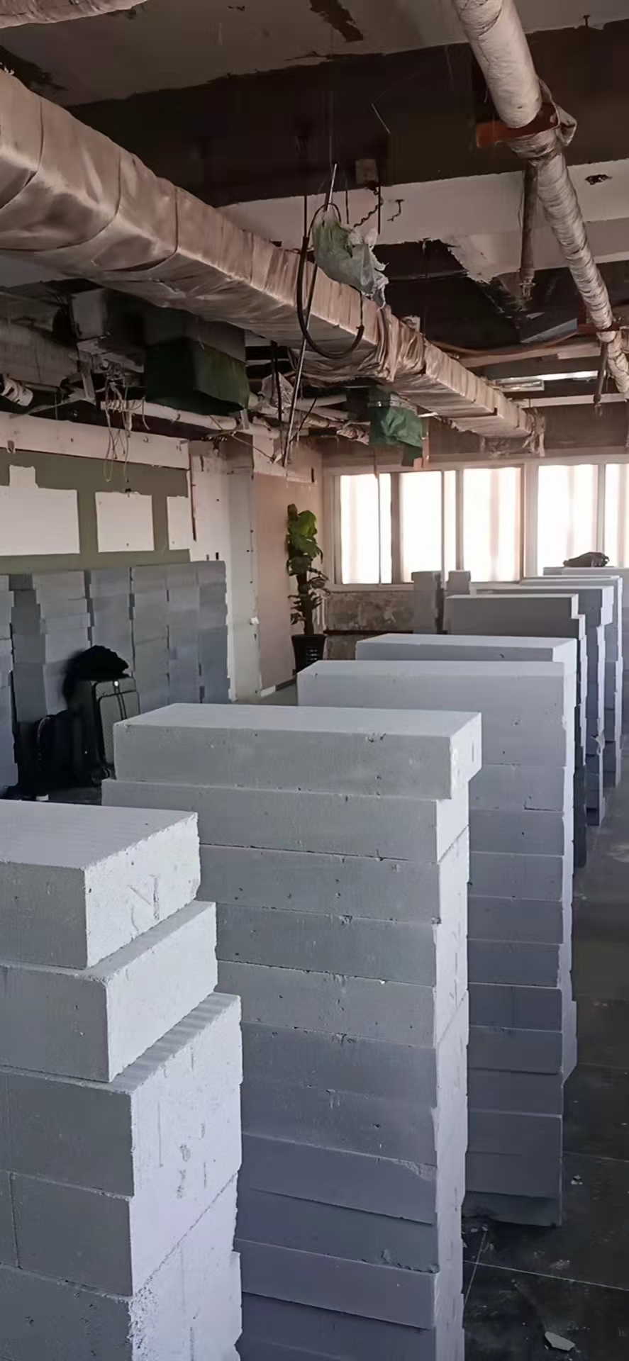 轻质砖隔墙现场图